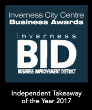 Inverness BID City Centre Best Independent Takeaway 2017 Award