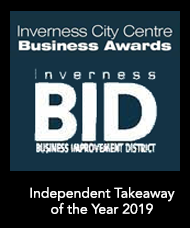 Inverness BID City Centre Best Independent Takeaway 2019 Award