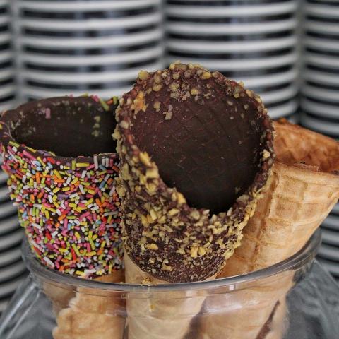 Decorated ice cream cones